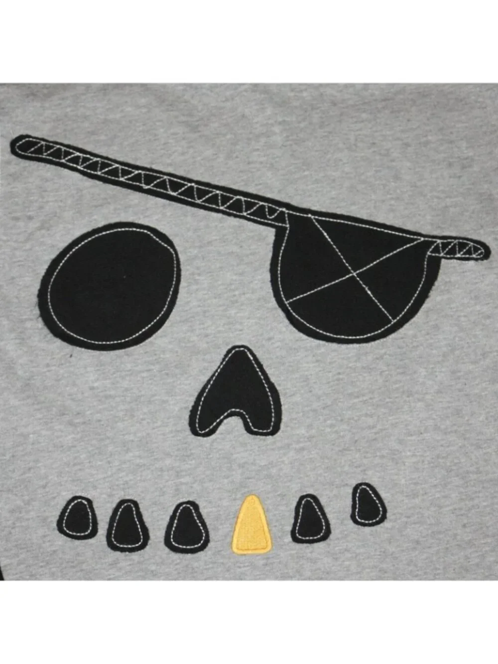 Gymboree Junior Linebacker Boy's Hooded Pirate Skull Double Sleeve Top Shirt 8